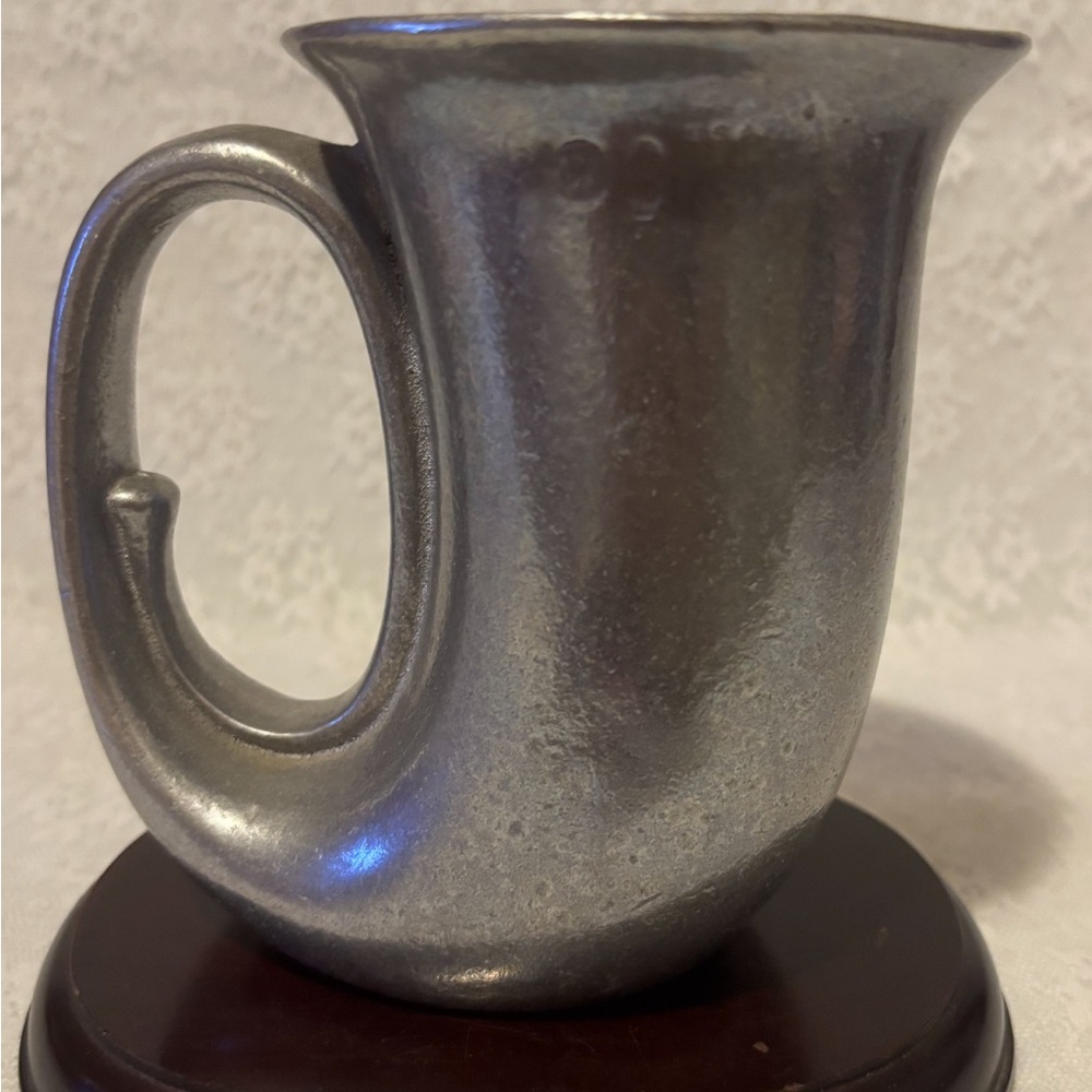 Silver Coffee Mug Pewter Horn Mug.